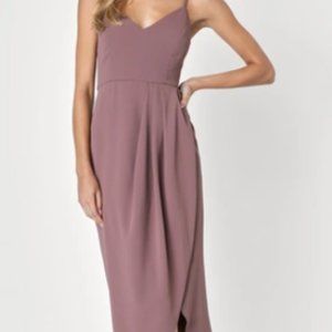 Reinette Mauve Purple Midi Dress Lulus